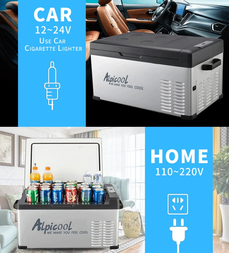 Портативный мини-холодильник с компрессором автомобильный холодильник 75 л
