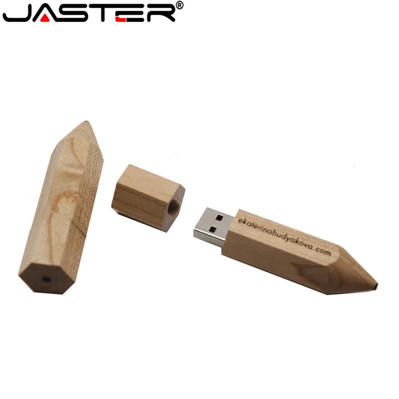 JASTER логотип клиента деревянный карандаш USB флэш накопитель U диск креативный