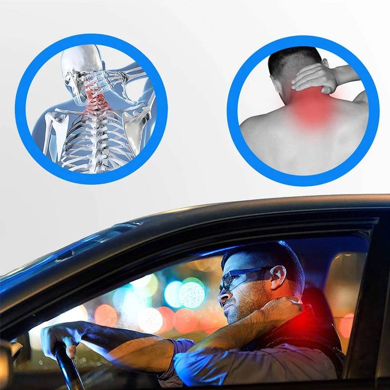 Из искусственной кожи подушка на шею для автомобиля 3D пены памяти средства ухода