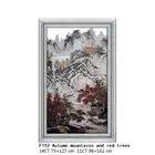 Наборы для вышивки крестом, рукоделие, счетная ткань, Осенние узоры с изображением гор и красных деревьев, 11CT, 14CT, домашний декор