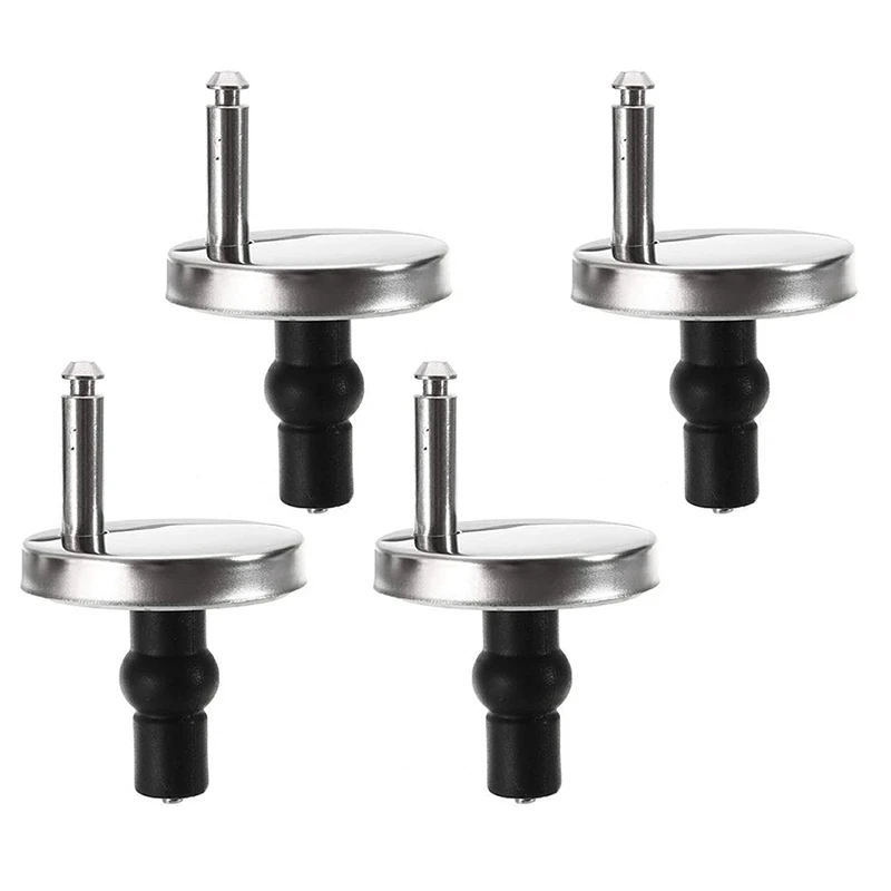 

4Pcs Toilet Seat Fittings, Toilet Seats Hinges with Bases and Screws, Toilet Seat Cover Top Fixing Replacement Fitting
