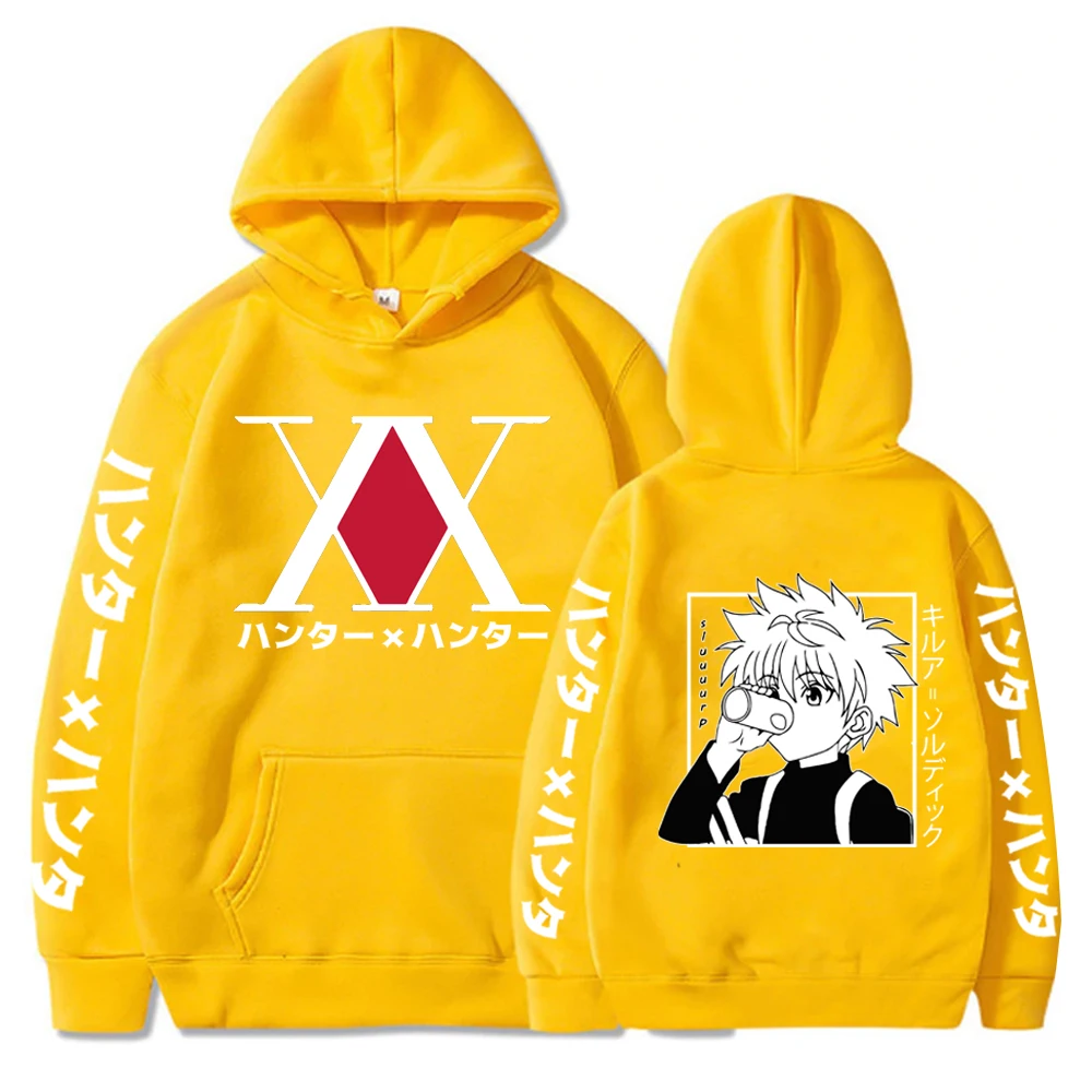 Толстовка с капюшоном Hunter X Killua в японском стиле аниме пуловер принтом топ