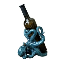 novel octopus miniature wine rack resin devilfish bottle holder deep sea monster ornament craft barware decor pub party supplies