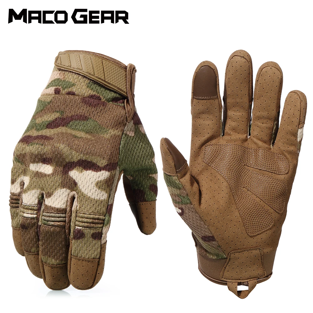 Multicam Camo тактические перчатки армейские военные Airsoft велосипедная Спортивная одежда для отдыха на открытом воздухе Велоспорт съемки Пейнтбол Охотничьи полный палец перчатки