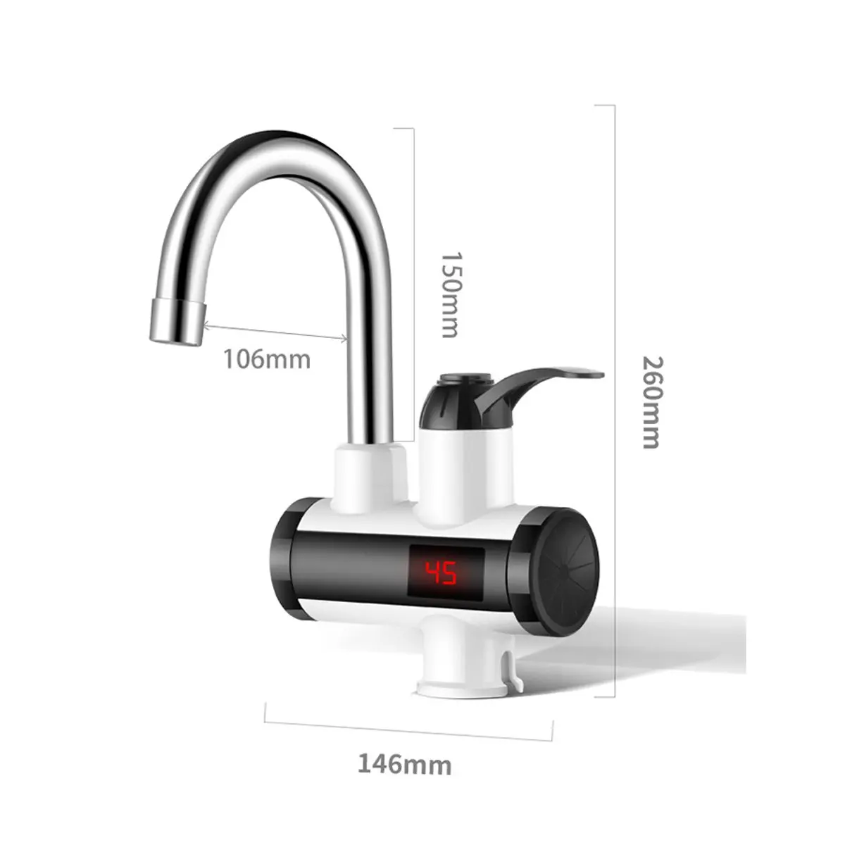 

220V 3000W Electric Kitchen Water Heater Tap Instant Hot Cold Heating Faucet Tankless Instantaneous Water Heater