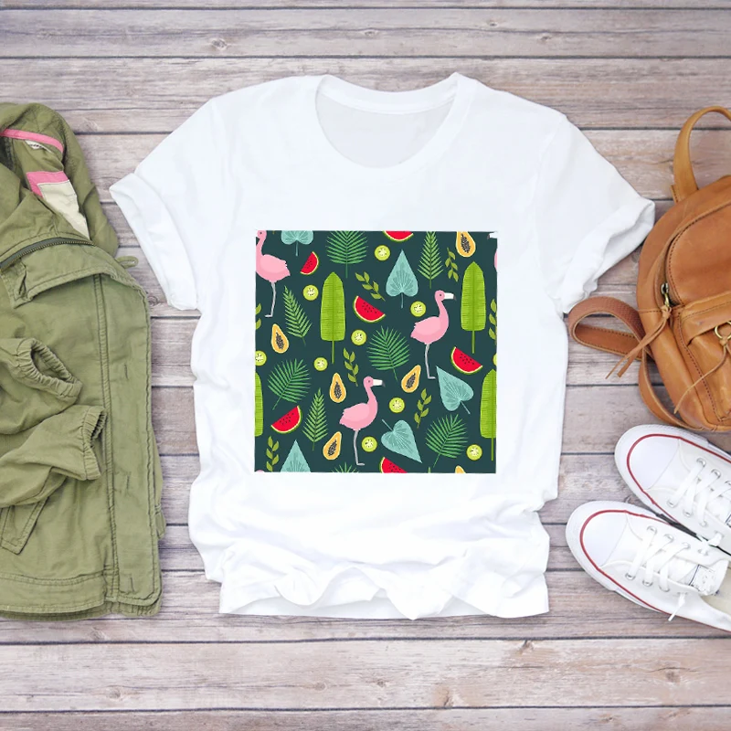 

Women Flower Heifer Cow Fashion Fashion Printing Clothes Summer Shirt T-shirts Top T Graphic Female Ladies Womens Tee T-Shirts