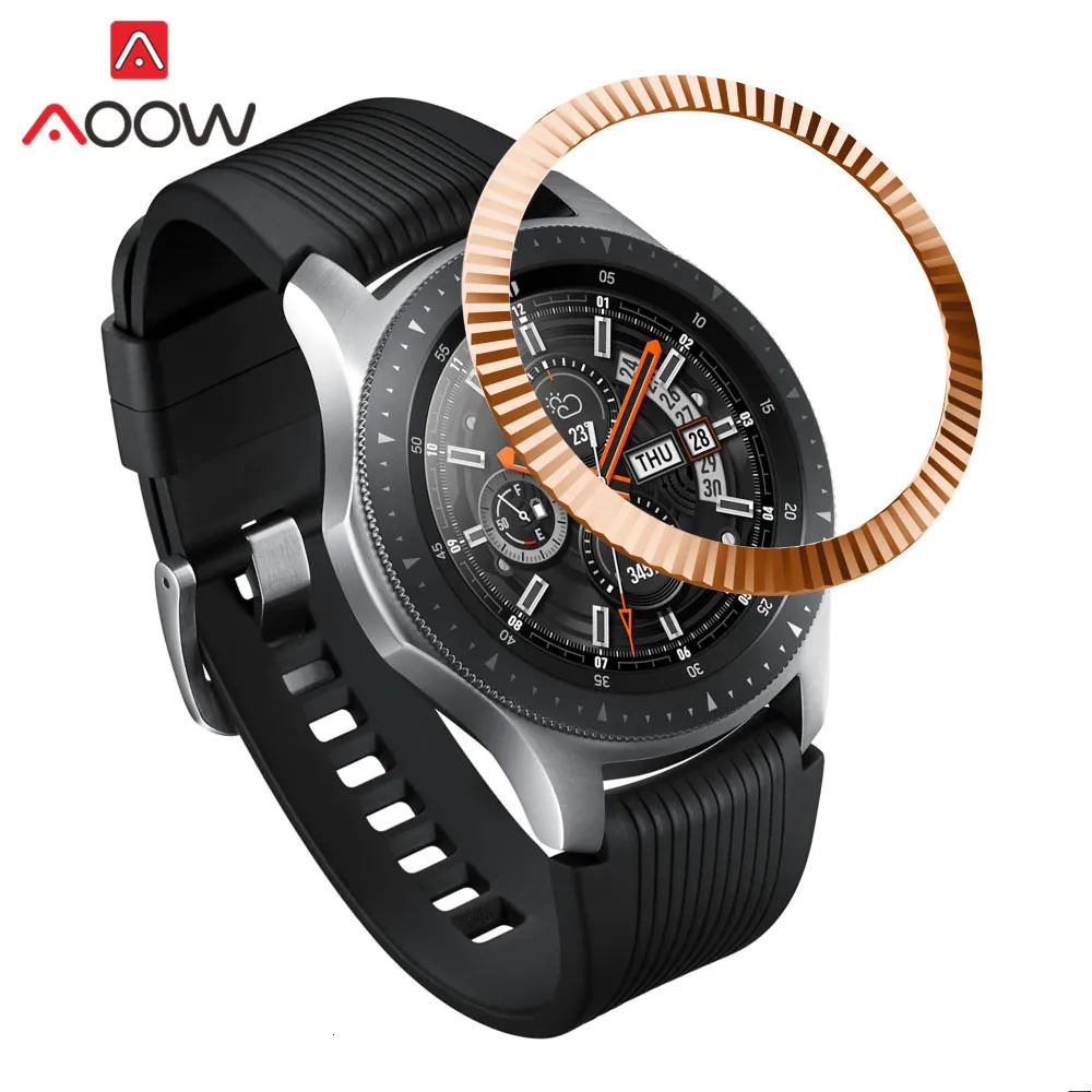 Нержавеющая сталь ободок кольцо стиль для samsung gear S3 Frontier Galaxy Watch 42 мм 46 мм клейкая крышка защита аксессуары