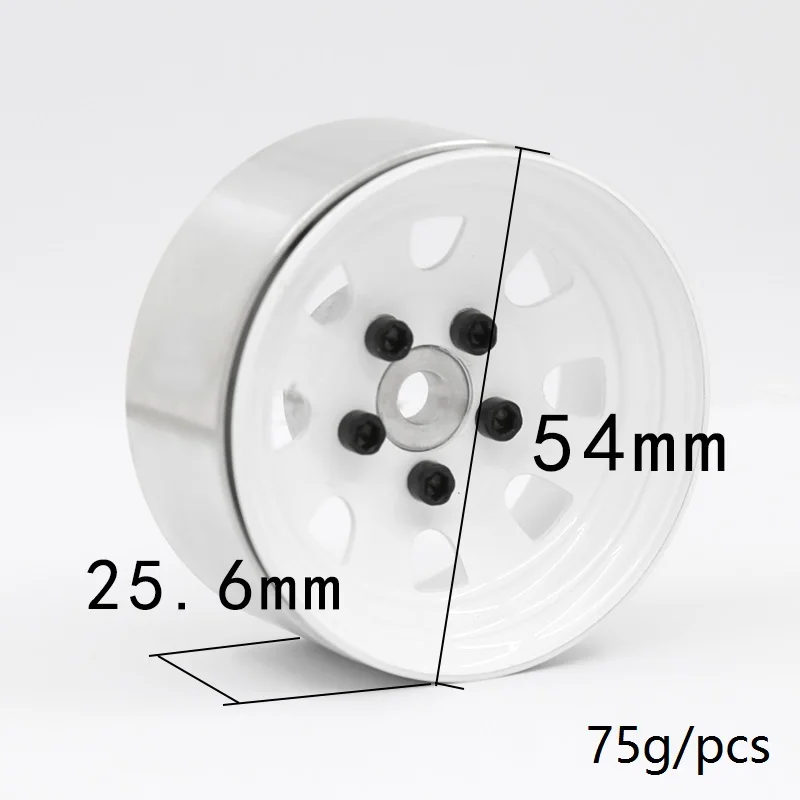 

4Pcs Metal 1.9 Beadlock Wheel Rims Hub for 1/10 RC Crawler Car Axial SCX10 II 90046 AXI03007 for Traxxas TRX4 RC4WD D90