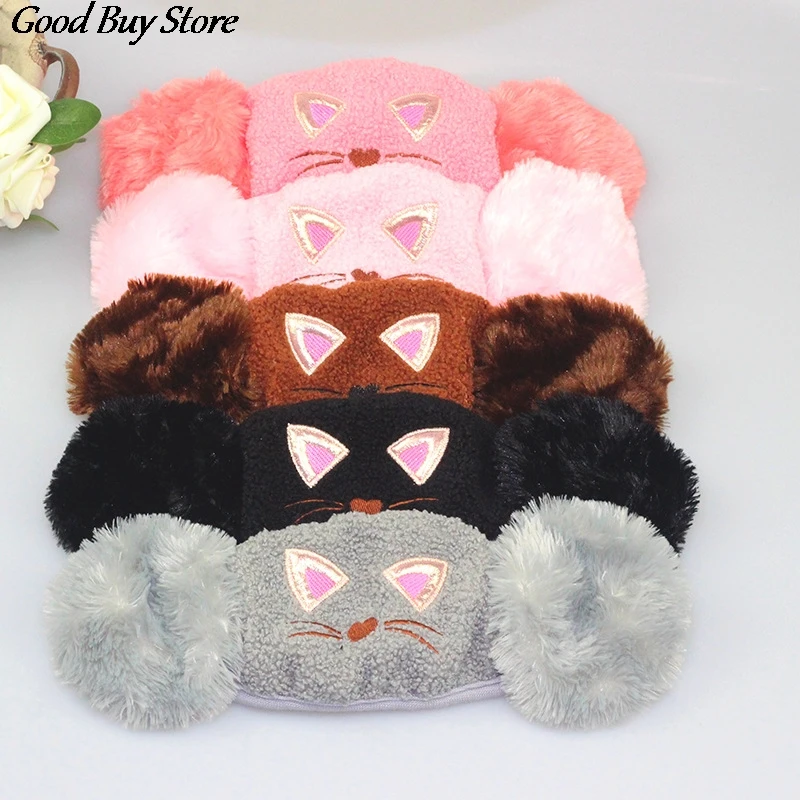 

Новый мультфильм теплые наушники кошка для девочек женские зимние теплые Наушники маска халява уха обруч ушной теплые мочки уха милые дыша...