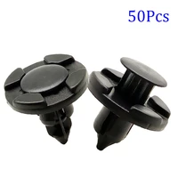 50pcs 8mm car plastic rivet fastening clip black durable and compact for car door surface mudguard bumper fixing clip parts