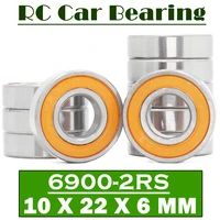 6900rs bearing 10 pcs 10226 mm abec 7 hobby electric rc car truck 6900 rs 2rs ball bearings 6900 2rs orange sealed