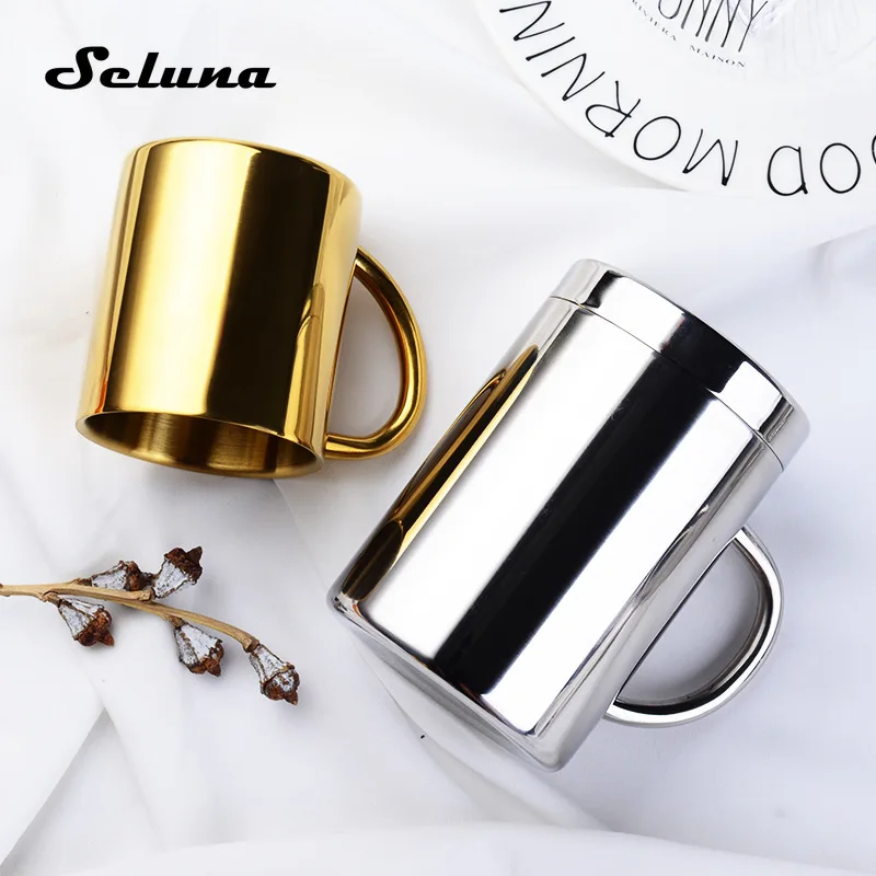 Дорожная кофейная кружка из нержавеющей стали с двойными стенками небьющаяся