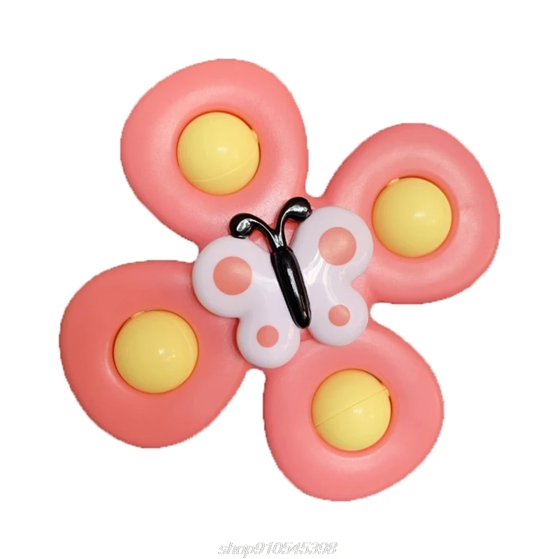 

Baby Big Cartoon Insect Flower Spinner Fidget Spinner Top With Sucker Dining-table Toy Bath Toy J13 21 Dropshipping