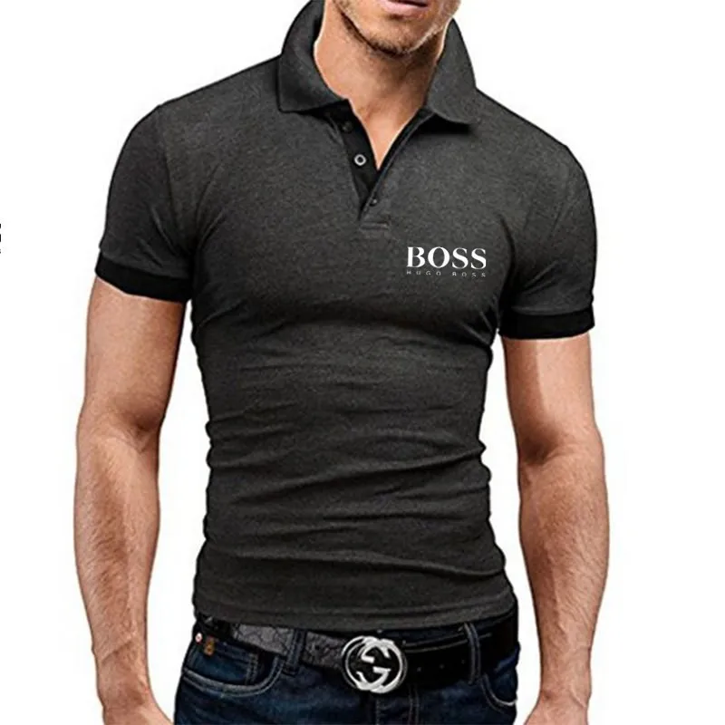 

Men's polo shirts men's shirts short-sleeved boss shirts breathable shirts men's golf tennis shirts men's shirts men's plus size