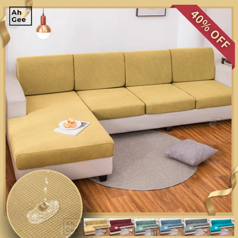 

Solid Color Sofa Cushion Cover Polar Fleece Sofa Seat Cushion Cover Strenth Sofa Protector Waterproof Sofa Cover For Living Room