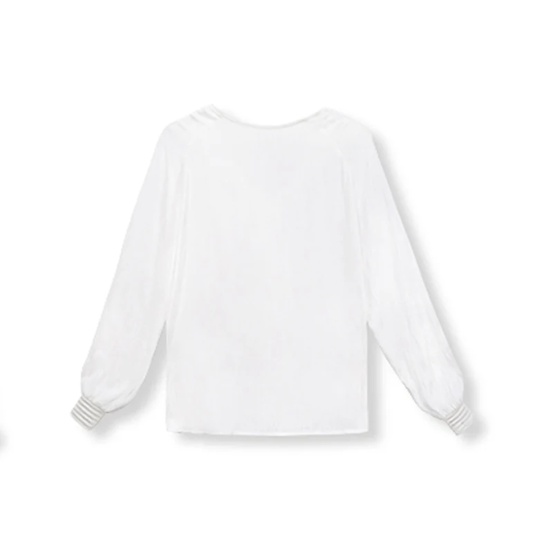 Женская шифоновая блузка VOLOCEAN с вышивкой и длинным рукавом на осень 2020 | одежда