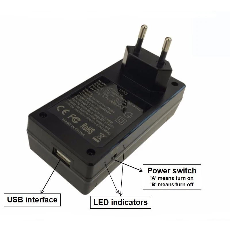 

5V2A AC to DC Mini Adapter Uninterruptible Power Supply UPS Provide Emergency Power Backup to CCTV Camera with Battery Built-in