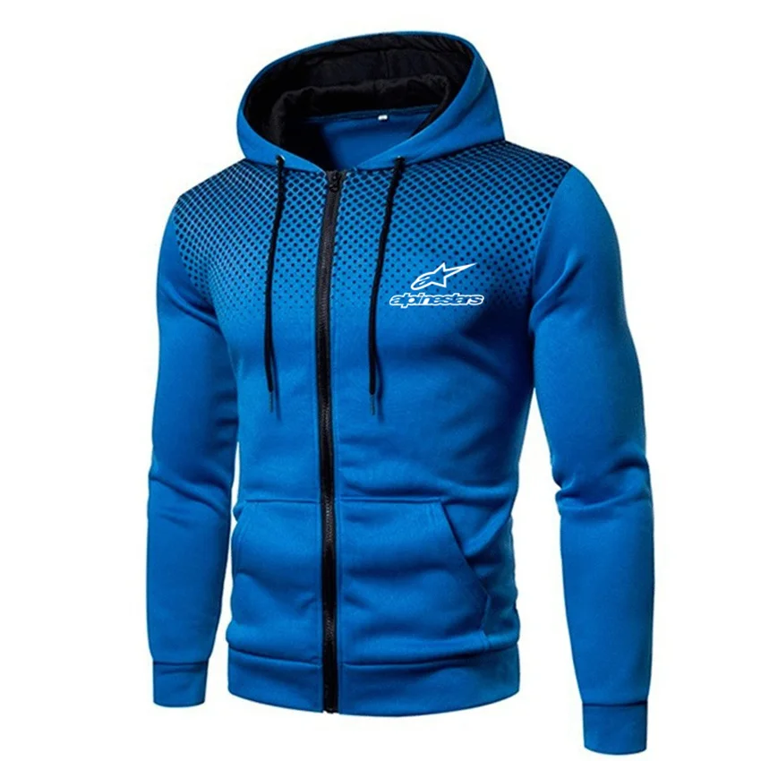 

2021Alpinestars Letter Print Logo New Men's Harajuku Track Suit Pure Cotton Spring Fashion Hip-Hop High Street Zipper Hooded Top