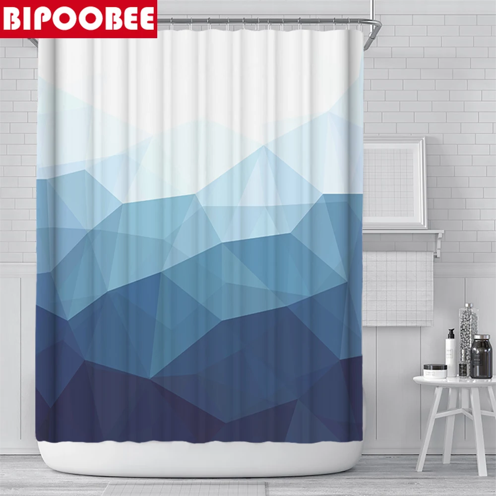 Ромб с постепенной сменой занавески для ванной комнаты крышка унитаза и коврик