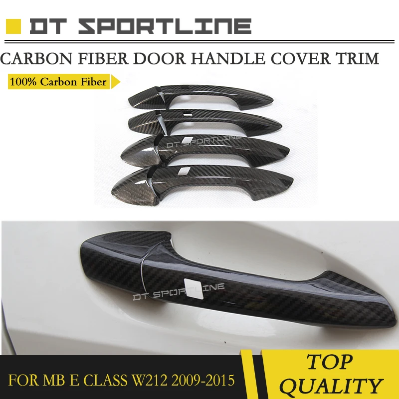 Настоящий углеродный материал Наружная ручка двери автомобиля накладка 2009 2015 ForMB