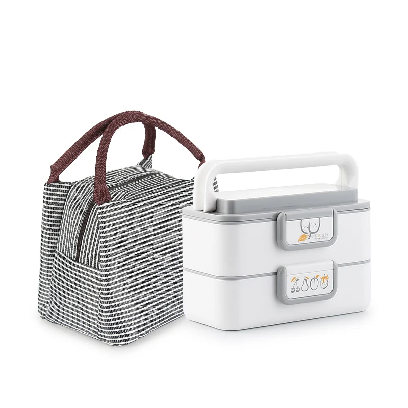 2 Layer Gray-Bag Для детей 1, 2, 3, 4, Слои микроволновая печь коробка японских Стиль бенто ланч бокс белый стильная футболка с изображением персонажей видеоигр девочки; Дети взрослых большой Ланчбокс школы обед контейнеры - Цвет: 2 Layer Gray-Bag