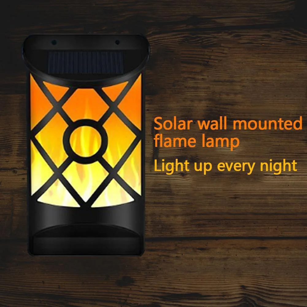 

Светодиодный настсветильник светильник на солнечной батарее, уличный фсветильник рь с датчиком для двора, прожектор с пламенем