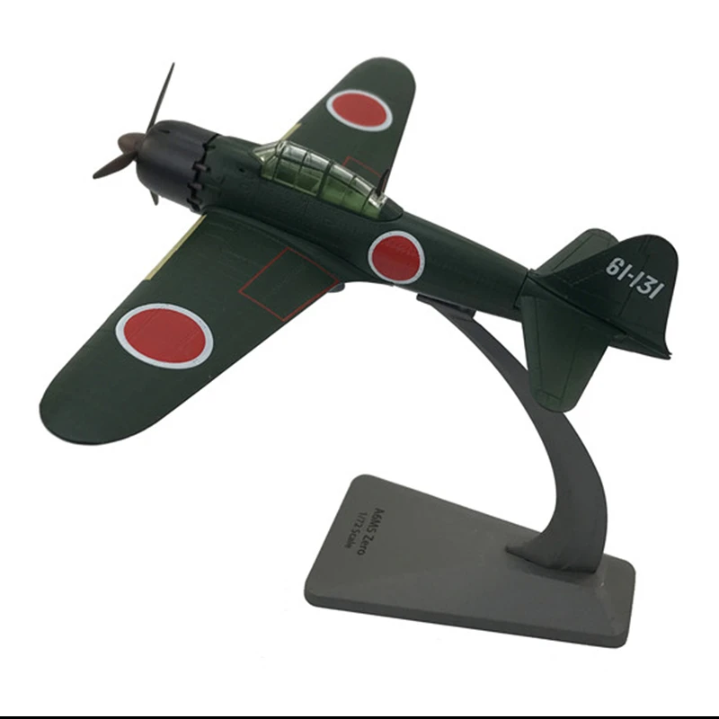 

1:72 scale WWII Japan Navy A6M Zero fighter long-range aircraft Type 0 carrier fighter Alloy Diecast collectible model Display
