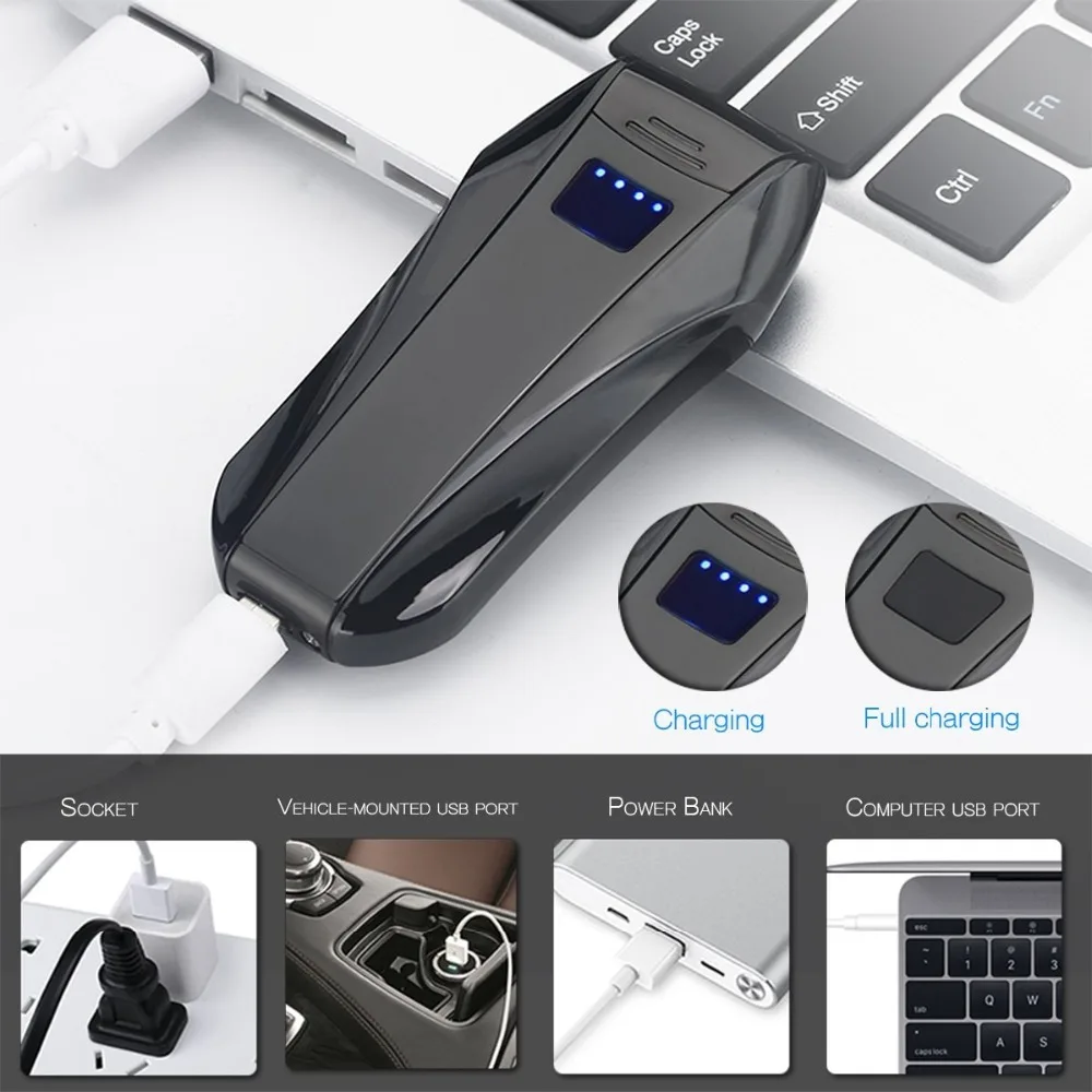 Электронная USB-зажигалка Smart Touch с двойной дугой ветрозащитные USB-зажигалки для