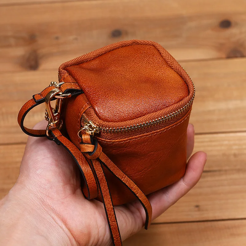 

Coin Wallet Women Genuine Leather Small Package Handbag Cute Clutch Bag Personality Mini Coin Pouch Lipstick Purse Make Up Bags