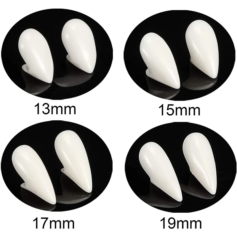 

Vampire Teeth Halloween Decorations DIY Halloween Party Decor Cosplay Vampire Resin False Teeth With Solid Glue Denture Adhesive