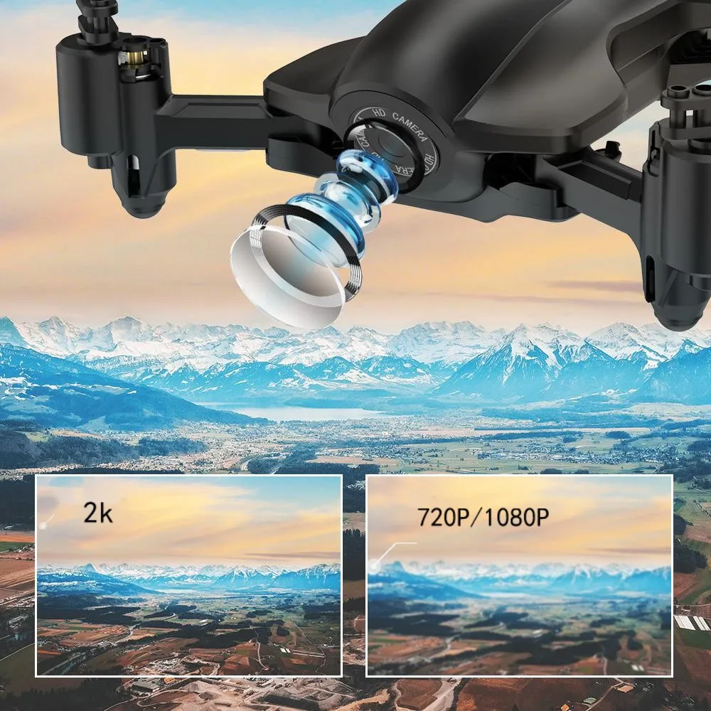 2 батарейки типа Квадрокоптер Holytone165 складной GPS Дрон 5G 2K HD Камера Tap Fly круг