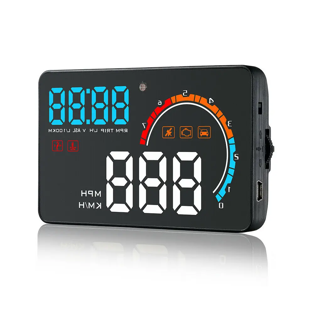 D2500 автомобильный HUD Дисплей GPS OBD система предупреждения о превышении скорости HD