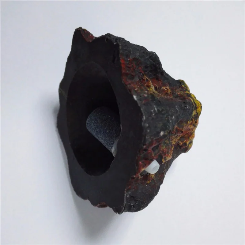 

Aquarium Fish Tank Simulation Volcanic Landscaping Decorations Dodge House Glass Fish Tank Resin Volcano Ornaments