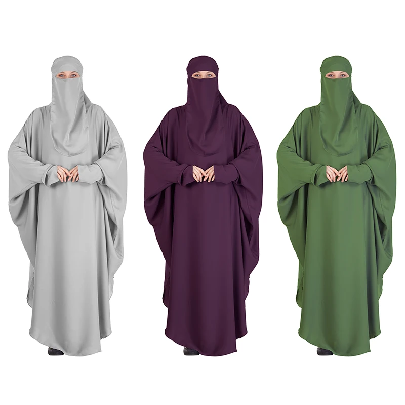 

Длинное платье абайя, с капюшоном, в стиле химар, джилбаб, мусульманский наряд для Рамадана, Niqab, мусульманский женский хиджаб