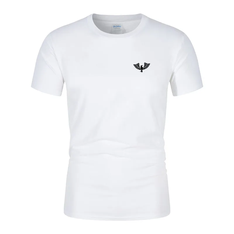 Футболка Мужская/Женская Базовая с принтом птиц 100% хлопок круглым