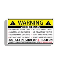 105 5cm 1 pcs for vehicle safety warning rules sticker decal window graphic bumper jdm car stance