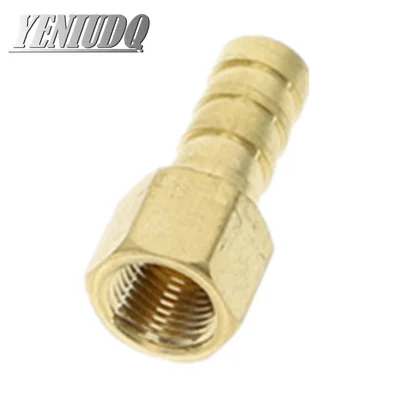 Pipe Fittings Brass Barb Hose Tail Fitting Fuel Air Gas Water Hose Oil ID 4mm-19mm to 1/8'' 1/4'' 3/8"1/2'' Female Thread Copper images - 6