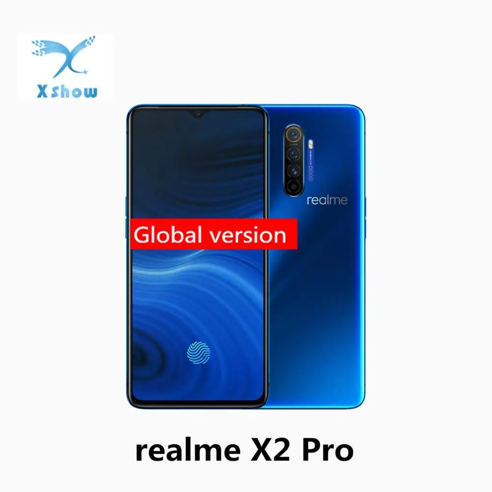 Глобальная версия Realme X2 pro 6 5 дюймовый экран Snapdragon 855 plus 50 Вт Super VOOC 4000 мАч 4 камеры 64