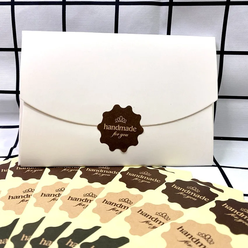 Наклейки ручной работы 100 шт./лот стикеры из крафт-бумаги рождественские наклейки