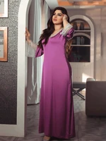 fashion muslim woman party night celebrity dresses evening prom dresses 2021 long elegant puple arabic dubai formal dress ab032