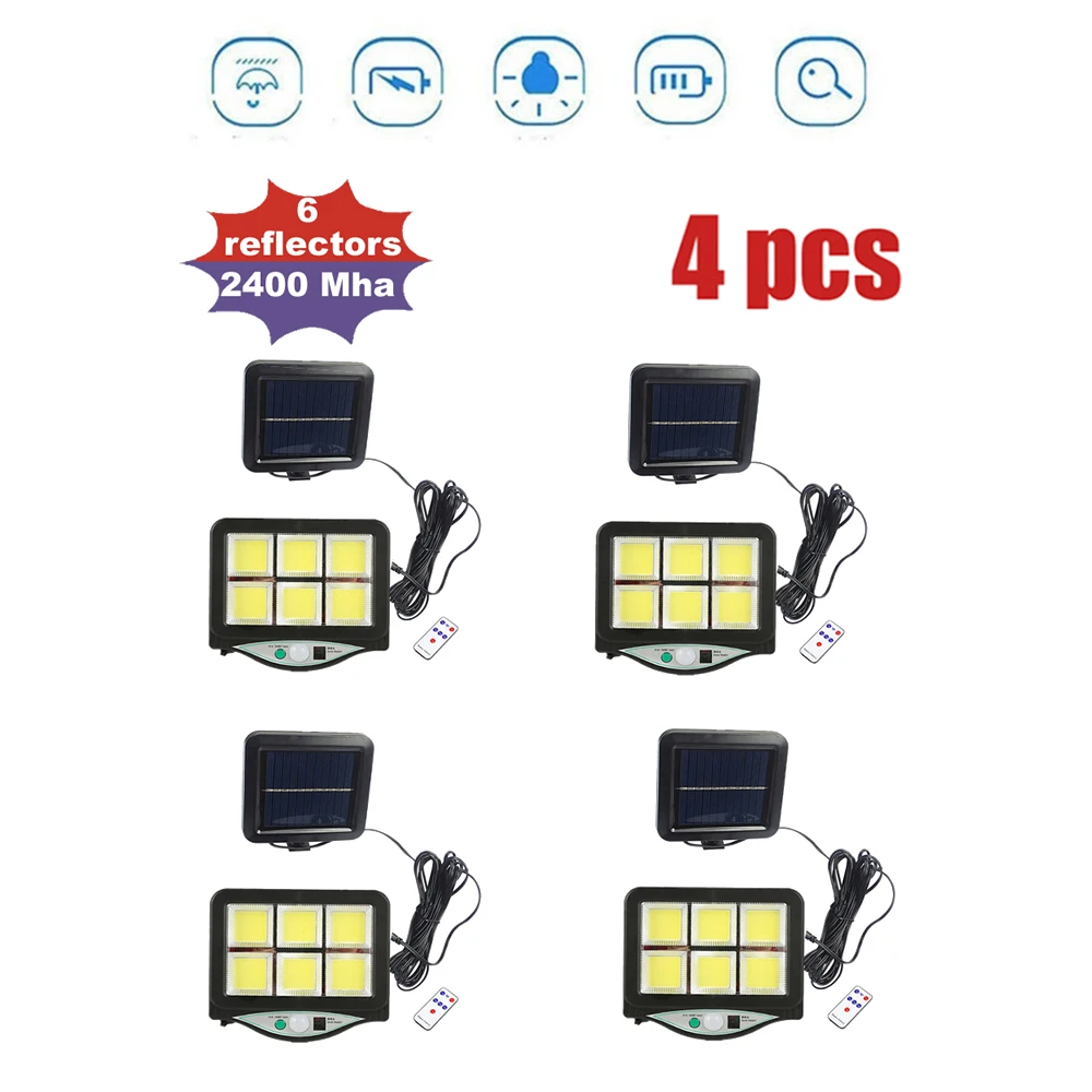 

seperable LED Solar Motion Sensor Wall Light Outdoor Street Lamp Waterproof Adjustable Brightness Garden Street Lamp with Remote