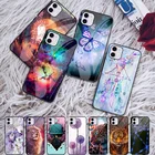 Чехол для iPhone 11, 12 Pro, XR, 11 Pro Max, XS Max, 7 Plus, 8 Plus, 6S, из закаленного стекла