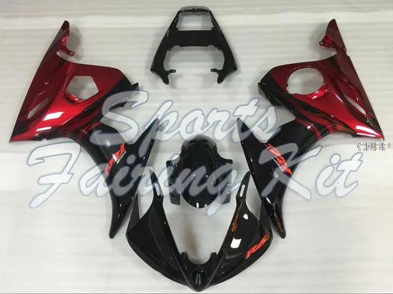 Кузов для YZF R6 2003 - 2005 черно-красный обтекатель 2004 комплекты кузова 03 05 | Автомобили
