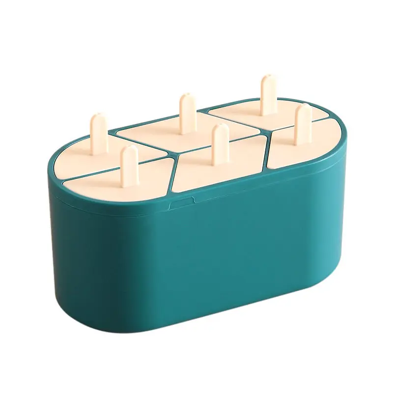 

6 Hole Ice Cream Mould Ice Cube Tray Popsicle Barrel Diy Mold Dessert Ice Cream Mold with Popsicle Stick popsicle mould