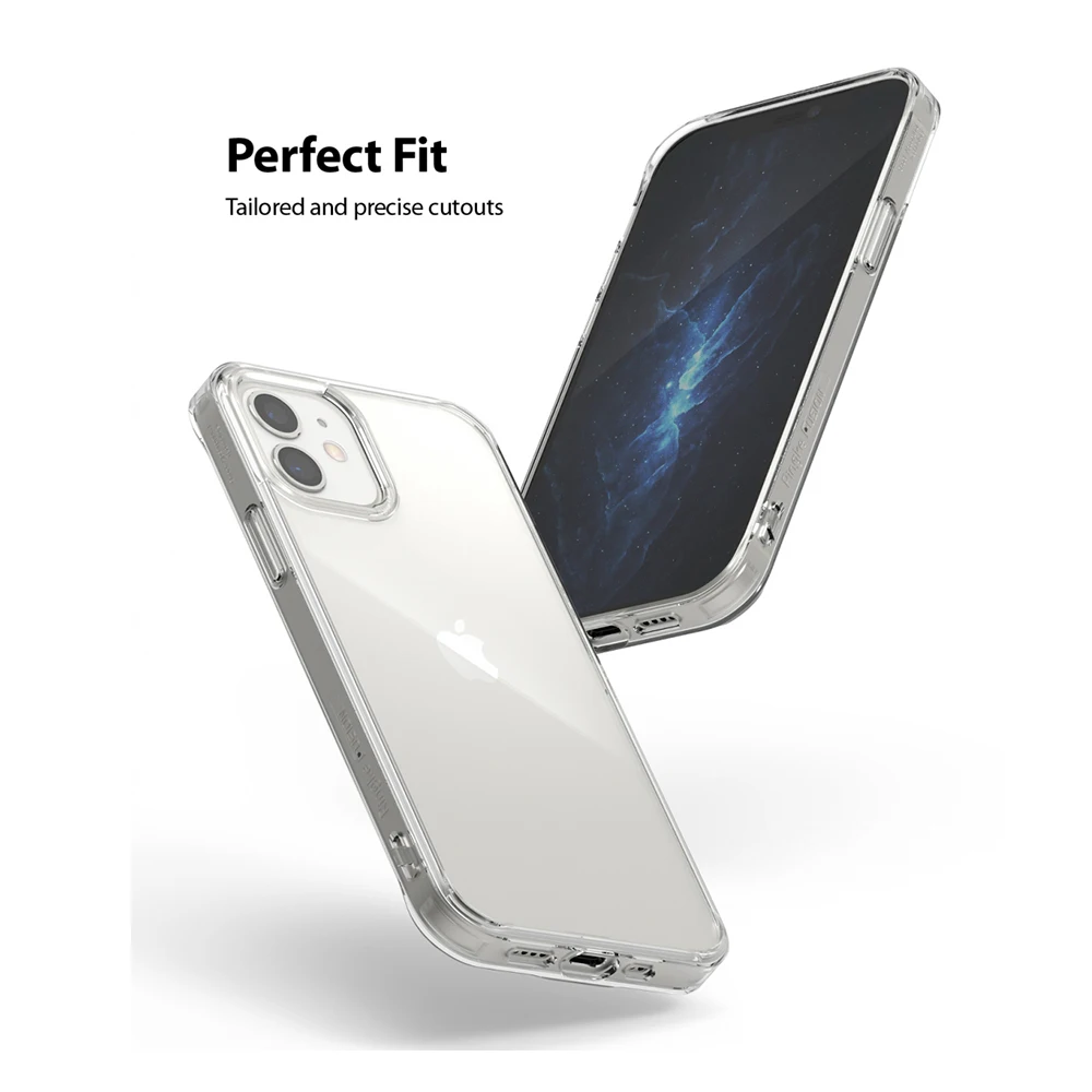 

Ringke Fusion Case for iPhone 12 Mini Clear PC Back and Soft TPU Frame Hybrid Drop Protection Cover