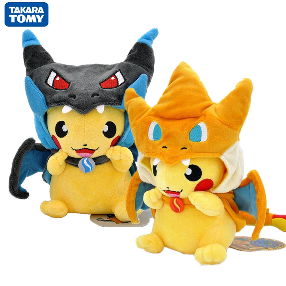 22 см Kawaii Пикачу Плюшевая Игрушка Аниме Покемон Charizard X &amp Y косплей плюшевая милая