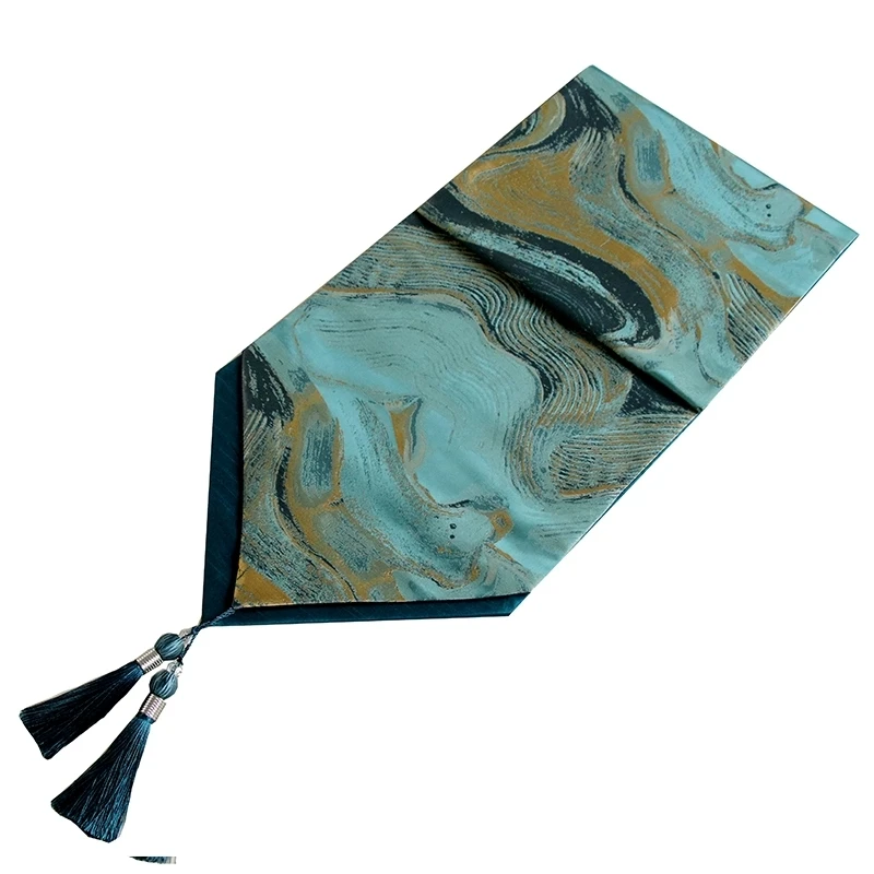 

Modern Rendering Pattern Table Runner Coffee Table TV Cabinet Table Runner Luxury Home Decor Wedding Party Decoration 32*220CM