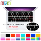 Силиконовая накладка на клавиатуру HRH, чехол для Macbook New Pro 13 дюймов, A1708 (2016 дюйма, без сенсорной панели) и 12 дюймов, A1534, Retina