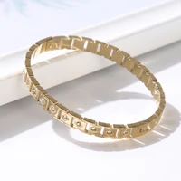hollow cz crystal bracelets bangles stainless steel classic cube rhombic for women girls cuff bracelet jewelry