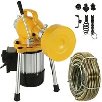 20 100mm%e2%80%8b electric sewer sectional pipe drain cleaning cleaner sewer machine 400w